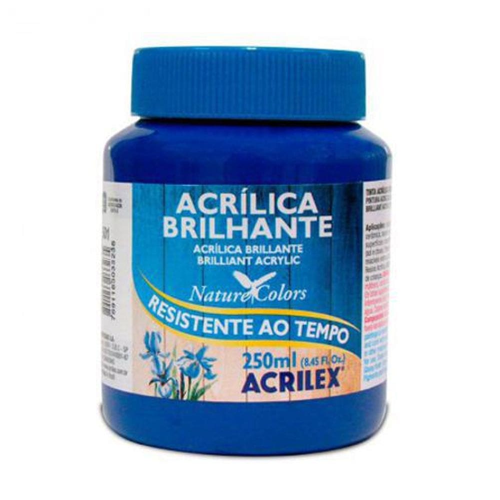 Tinta Acrlica Brilhante Azul Turquesa 250Ml - 501 - Acrilex