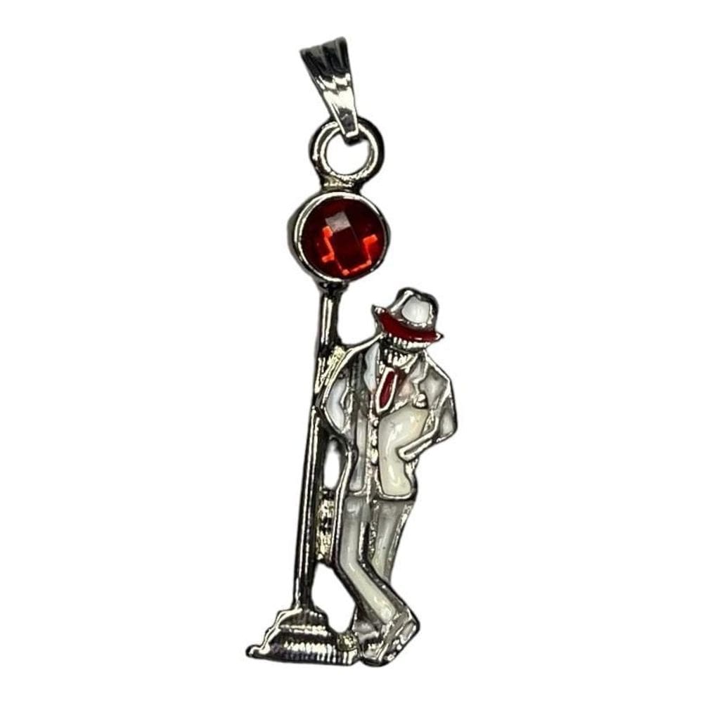 Pingente Zé Pelintra No Poste 4 Cm Niquelado