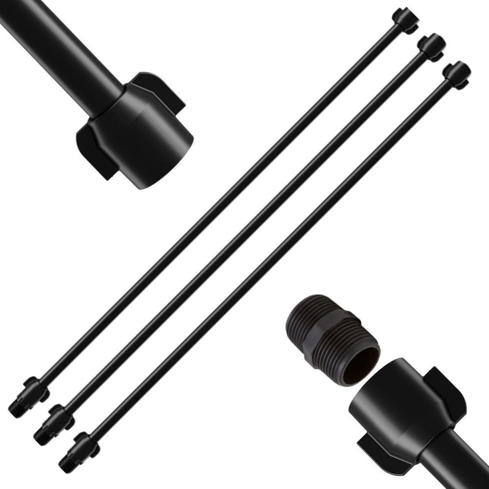 Engate Mangueira Flexível Descarga 40Cm X 1/2 Preto Kit 03