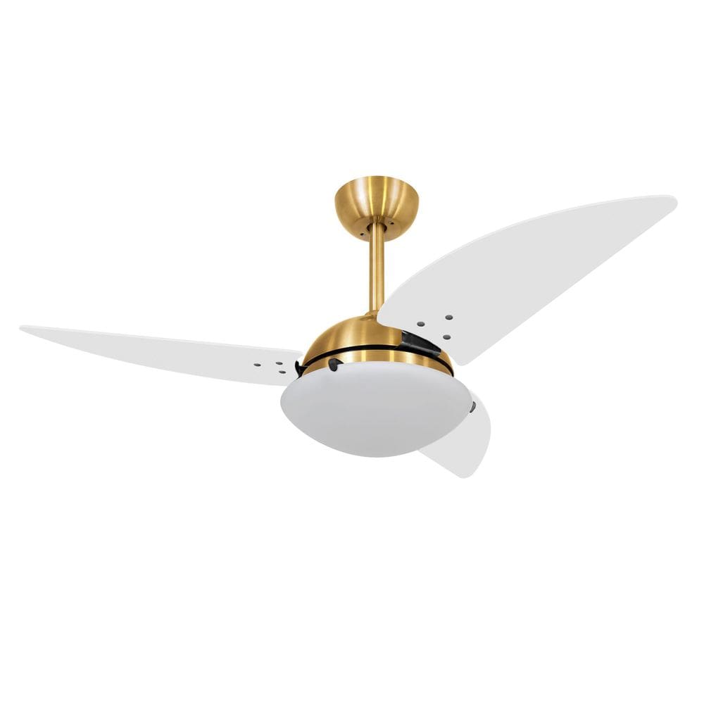 Ventilador De Teto Volare Dourado Class Branco 3 Pás 110V