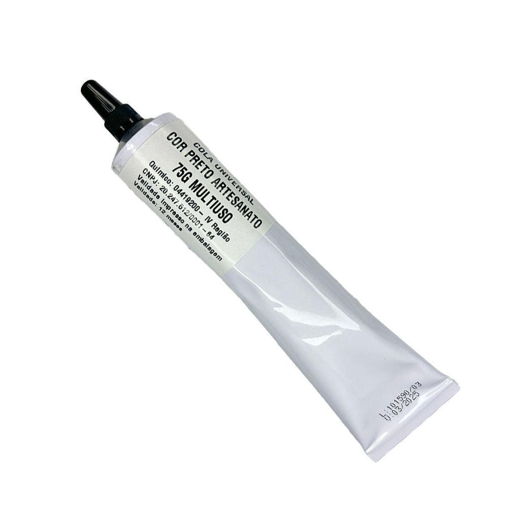 Cola Universal Cor Preto Artesanato 75G Multiuso