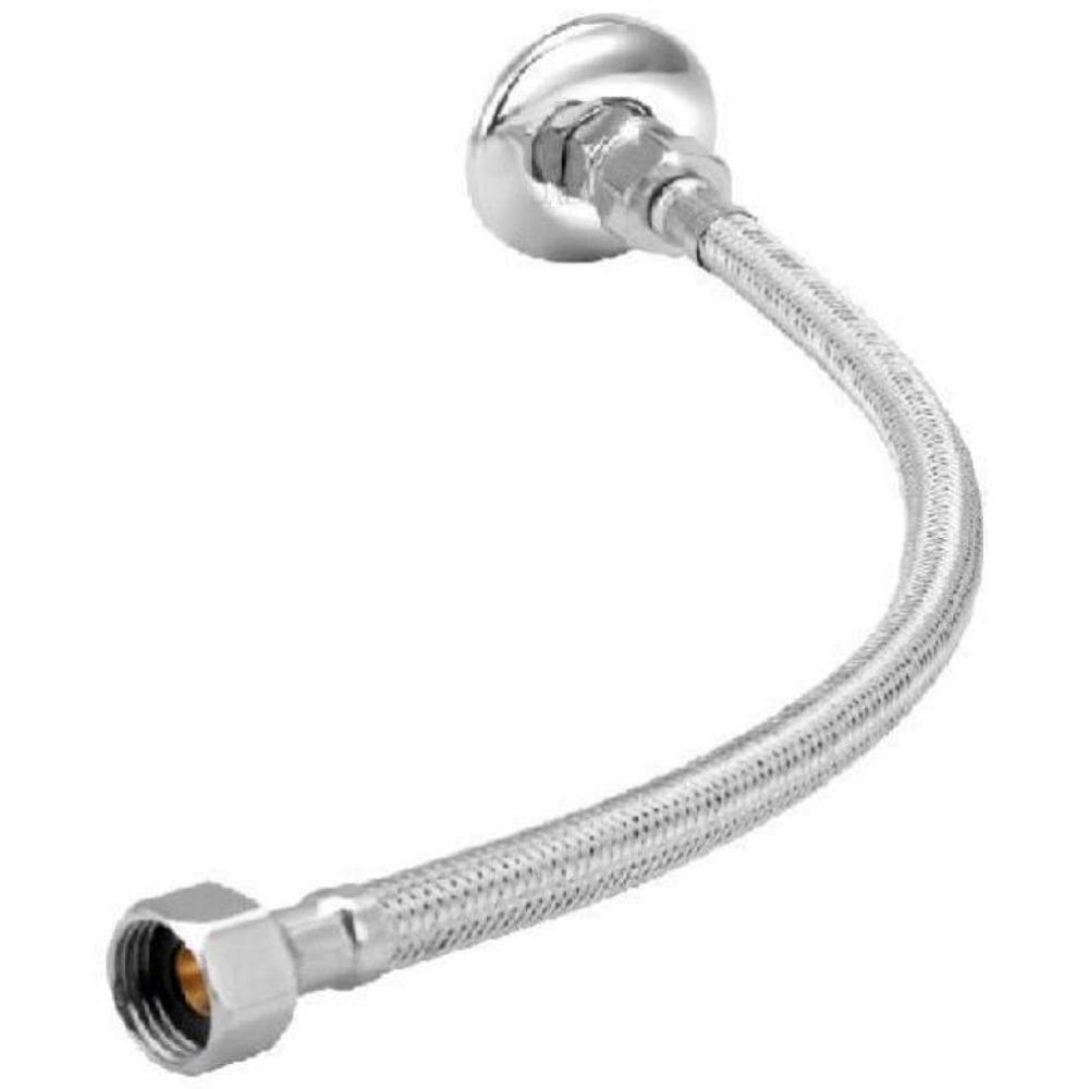 Kit 2 Engates Mangueira Flexível Trançado Aço Inox 60Cm Par