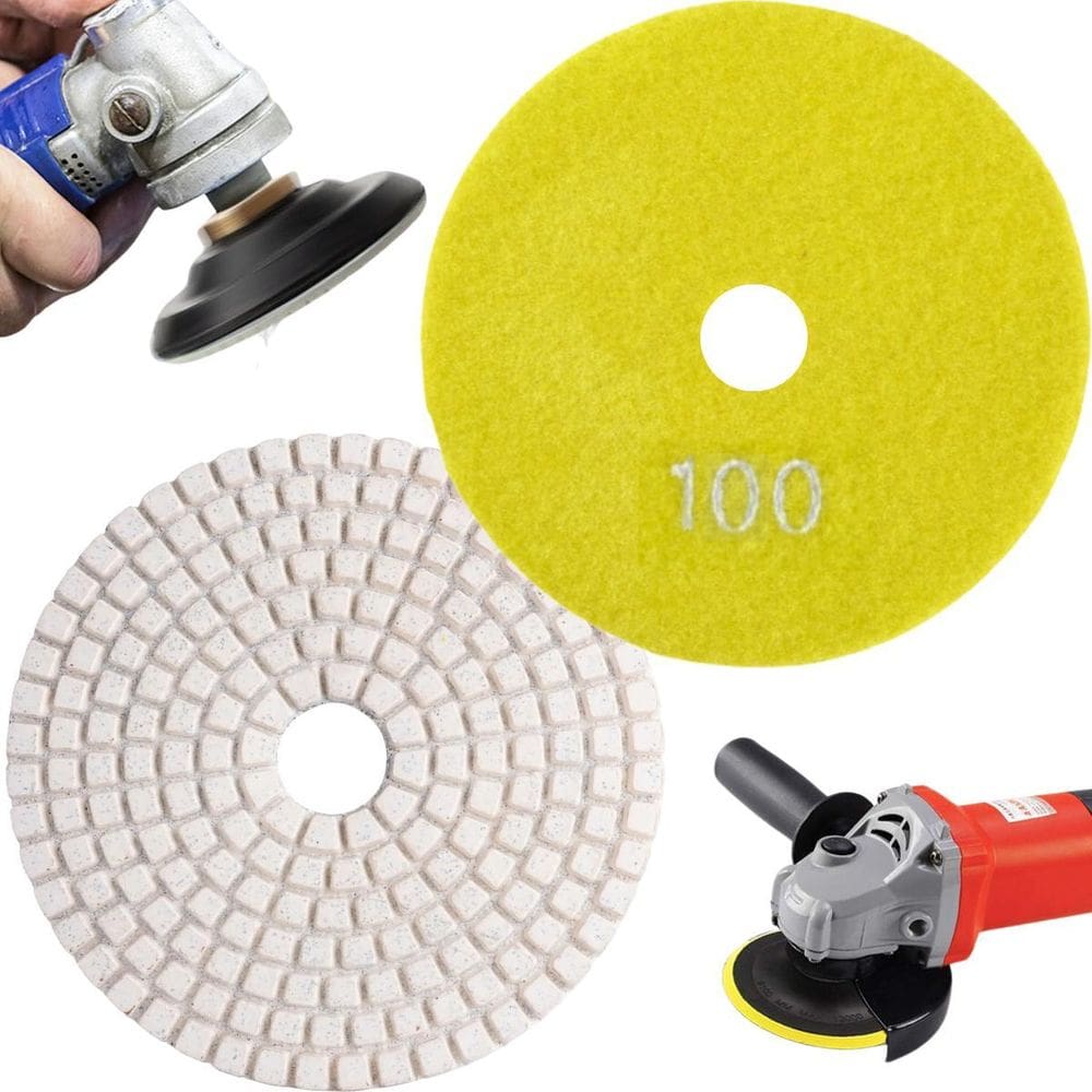 1 X Lixa Discos Grão 4 Pol.100Mm Diamantada Liso Polir