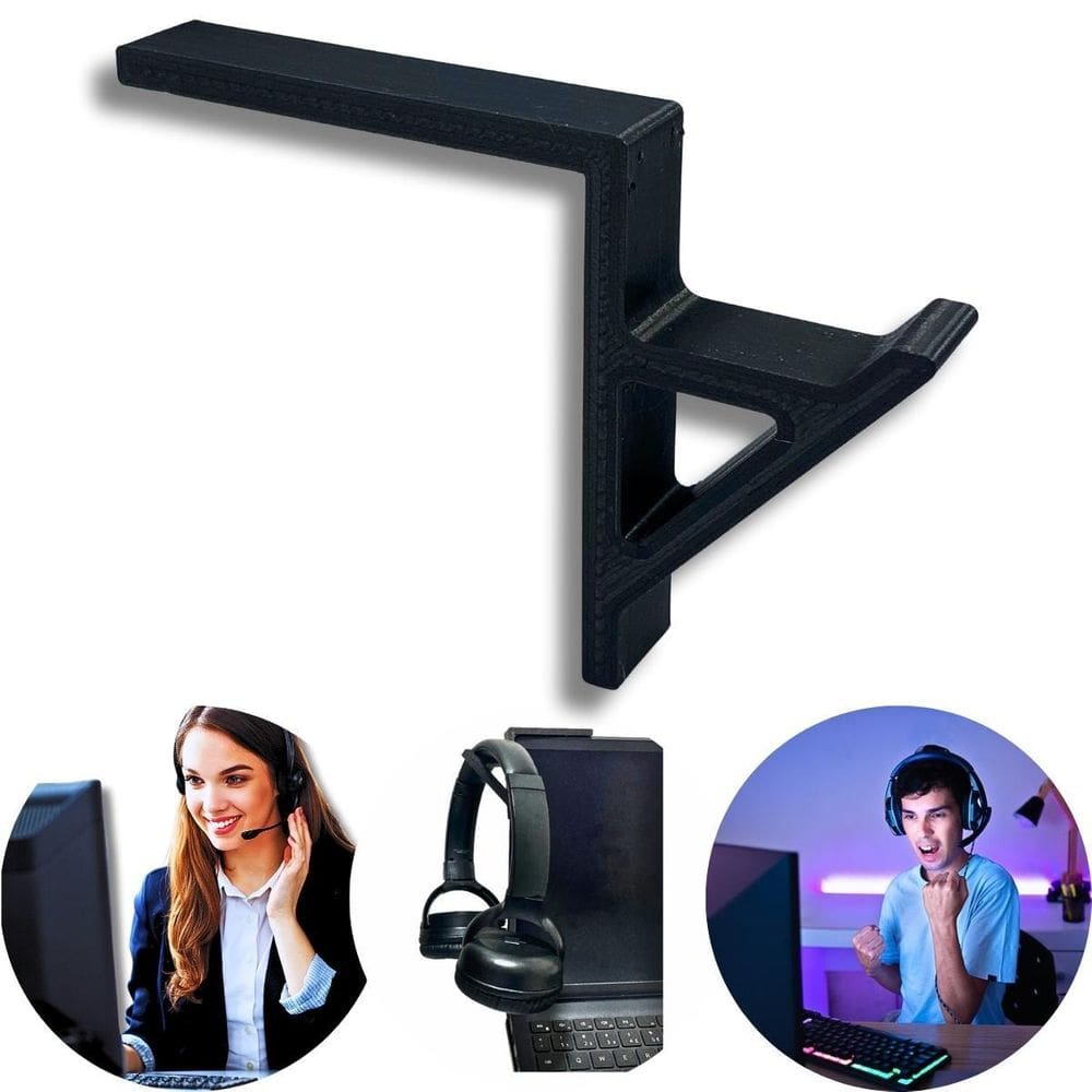 Suporte Gftech Para Headset E Monitor - Preto