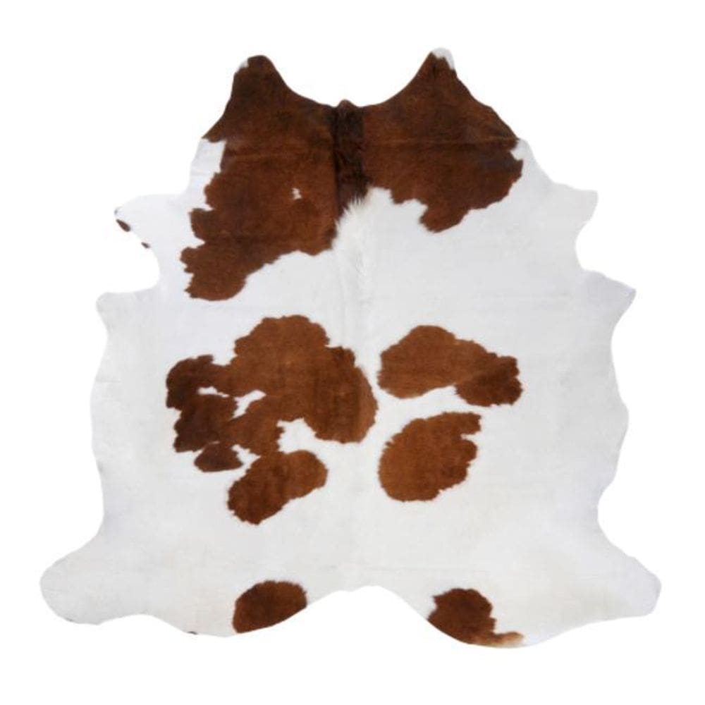 Tapete de Couro - Marrom e Branco Malhado - Grande