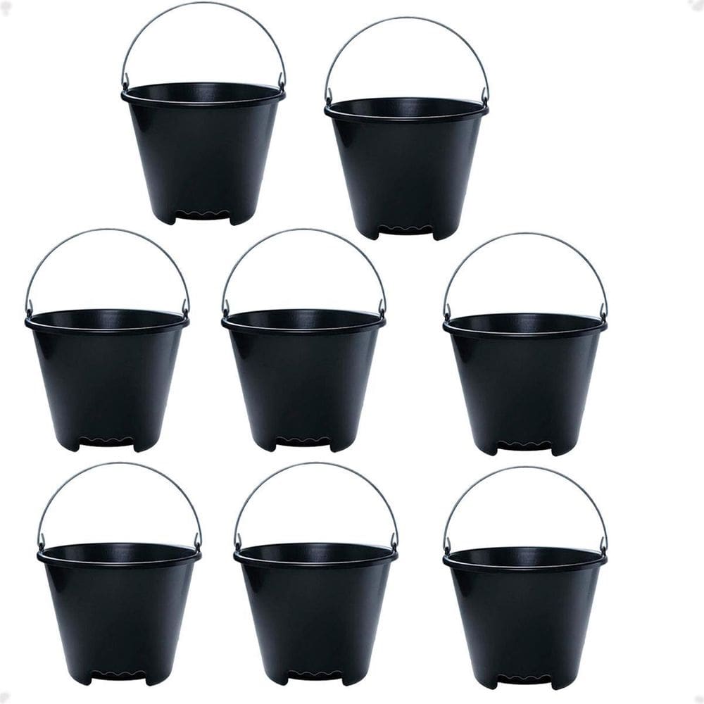 Kit 8 Balde Especial Para Transporte Plástico 12L Resistente