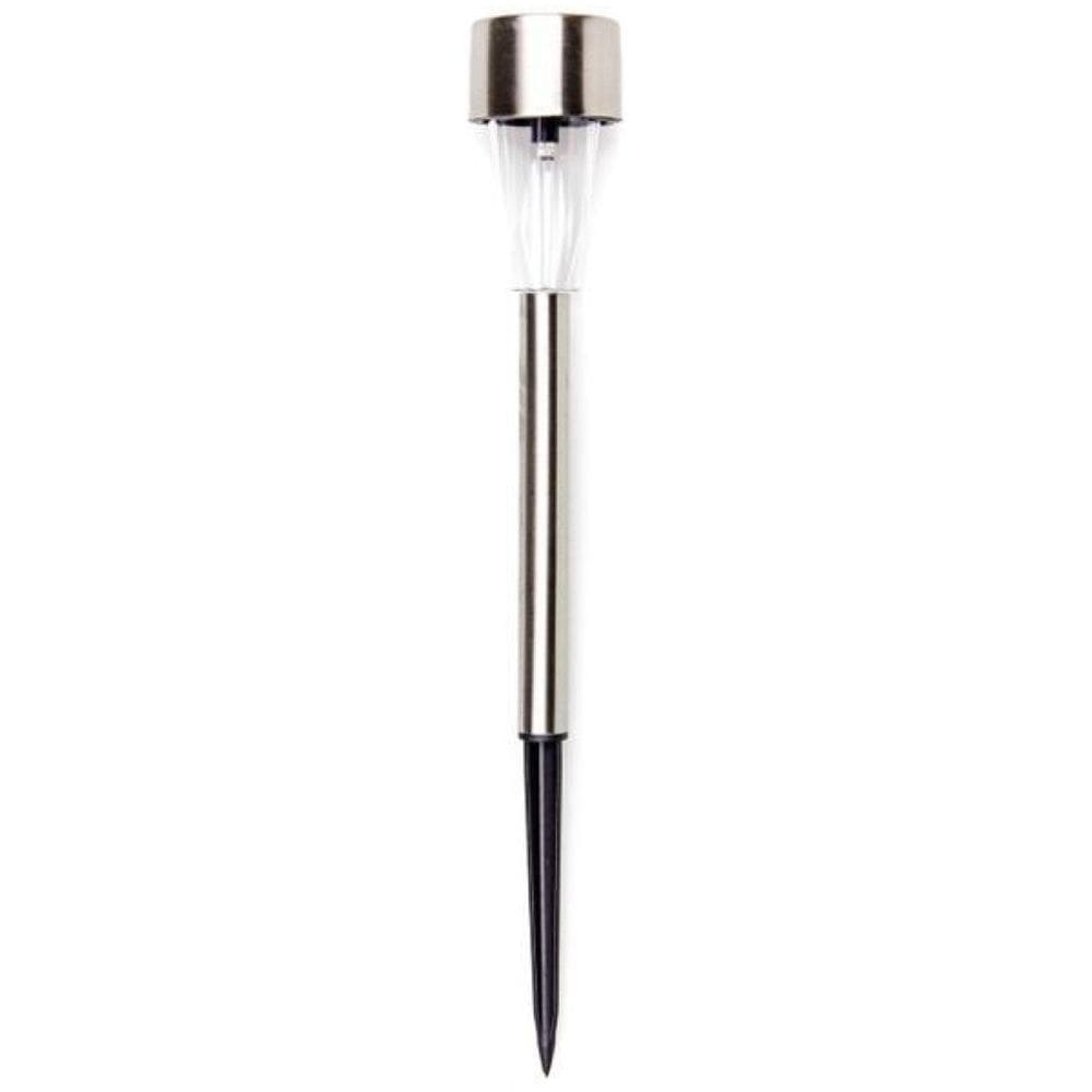 Kit 8 Luminárias Luz Solar Inox Led Poste Iluminação Jardim