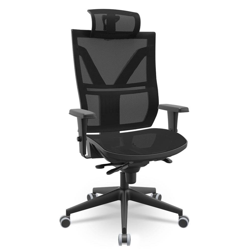 Cadeira Darix X+ Tela Sincron Braço 3D Em Pu Plaxme Nacional