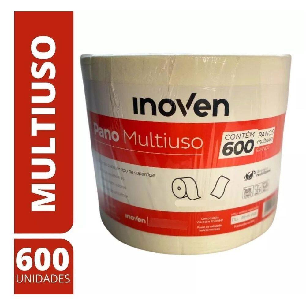 Rolo Pano Perfex Multiuso Inoven 20X300M Com 600 Panos