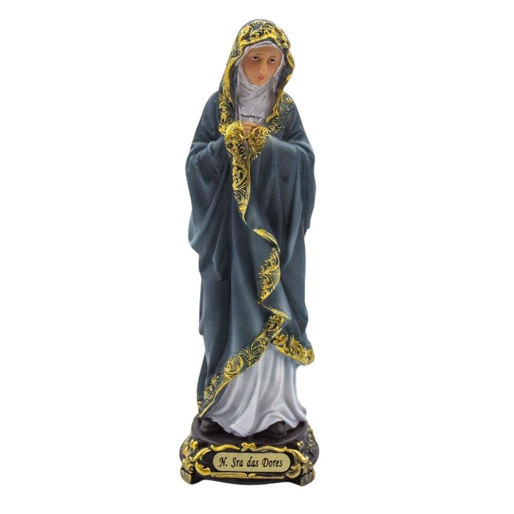 Imagem Nossa Senhora Das Dores Importada Resina 12,5 Cm