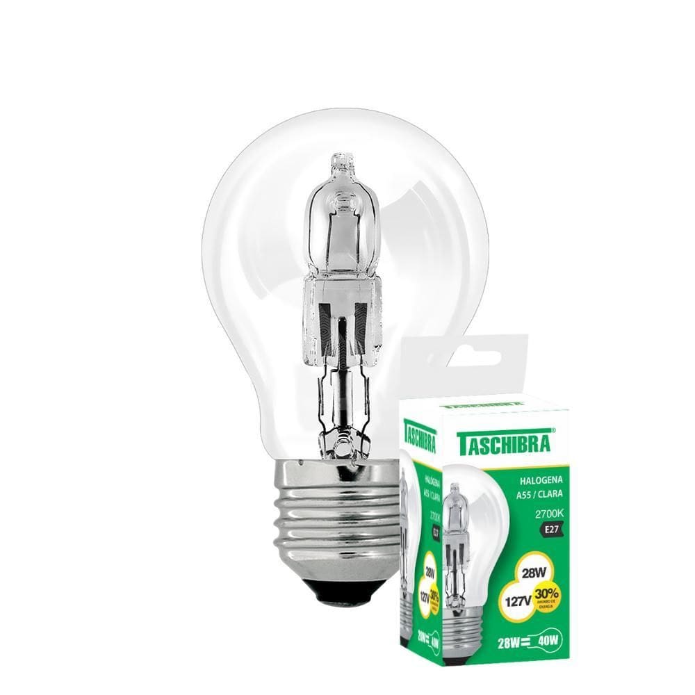 Lâmpada Halógena Taschibra A55 28W E27 2700K 110V