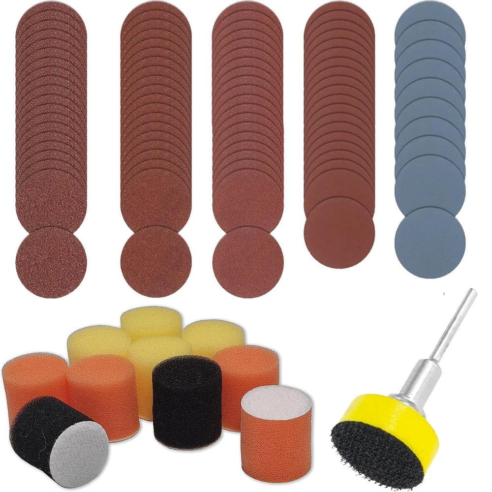 Kit Lixar Polir Base Aderente 112 Peças Para Micro Retíficas