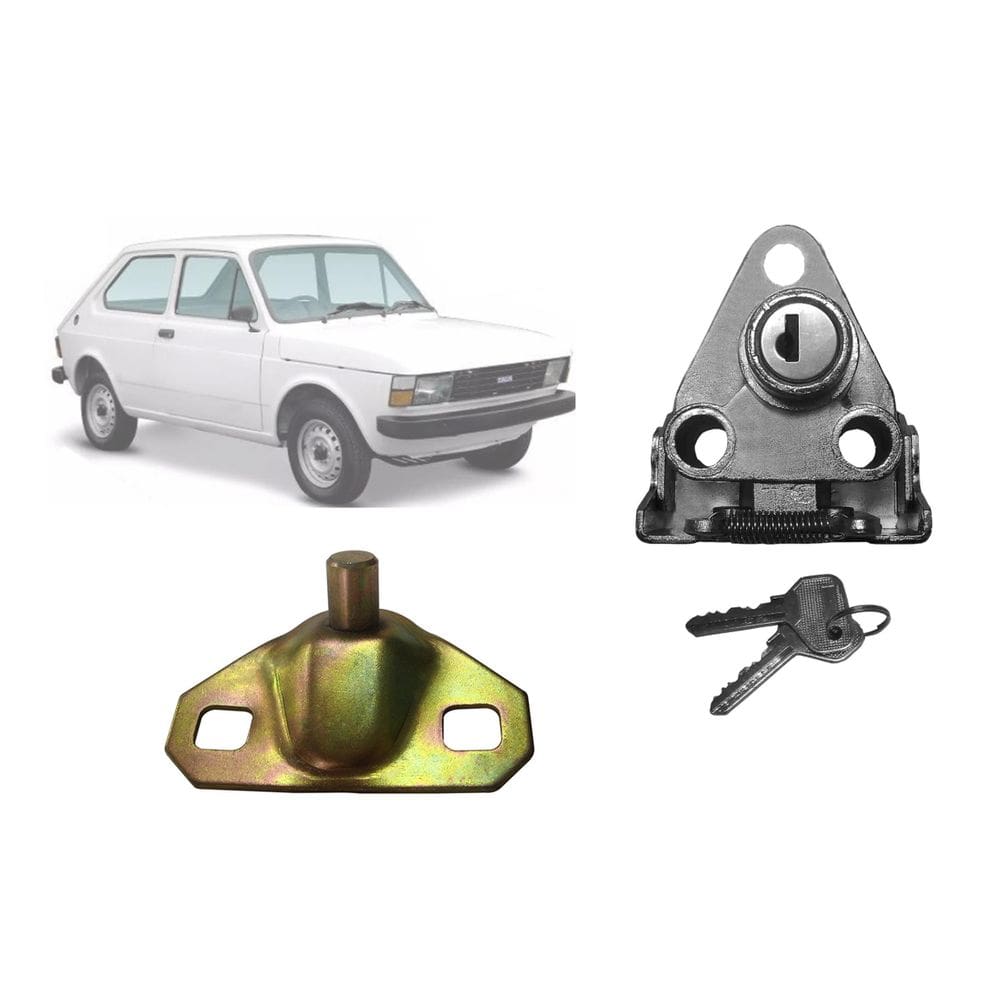 Kit Fechadura + Batente Porta Malas Fiat 147 - Fegara PH10