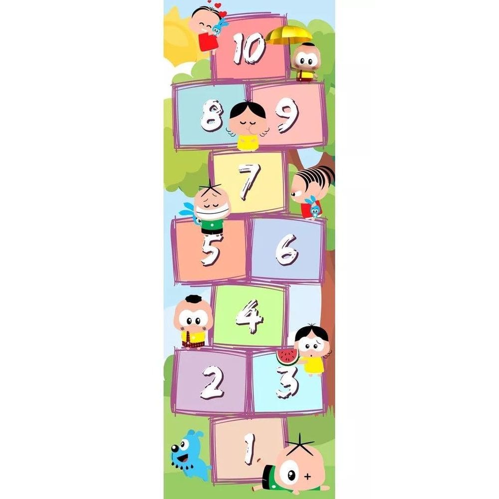 Adesivo De Chao Amarelinha Infantil Monica Toy 3X1M