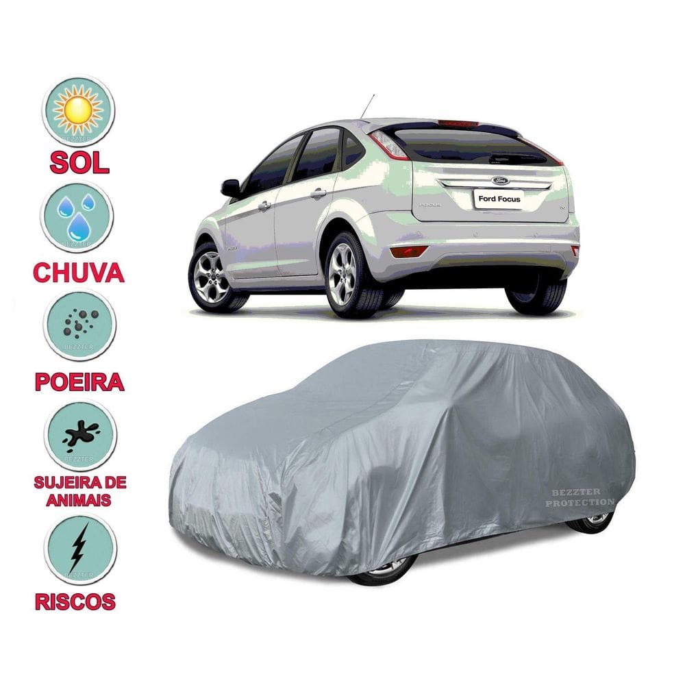 Capa Cobrir Carro Focus Hatch Impermeável Proteção Bezzter