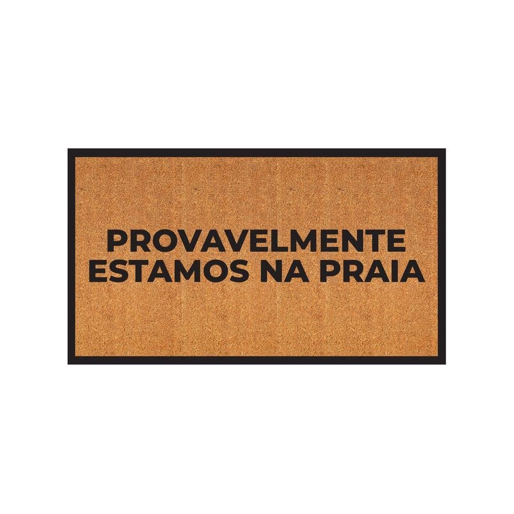 Provavelmente Estamos Na Praia - Capacho Em Fibra - 70X40