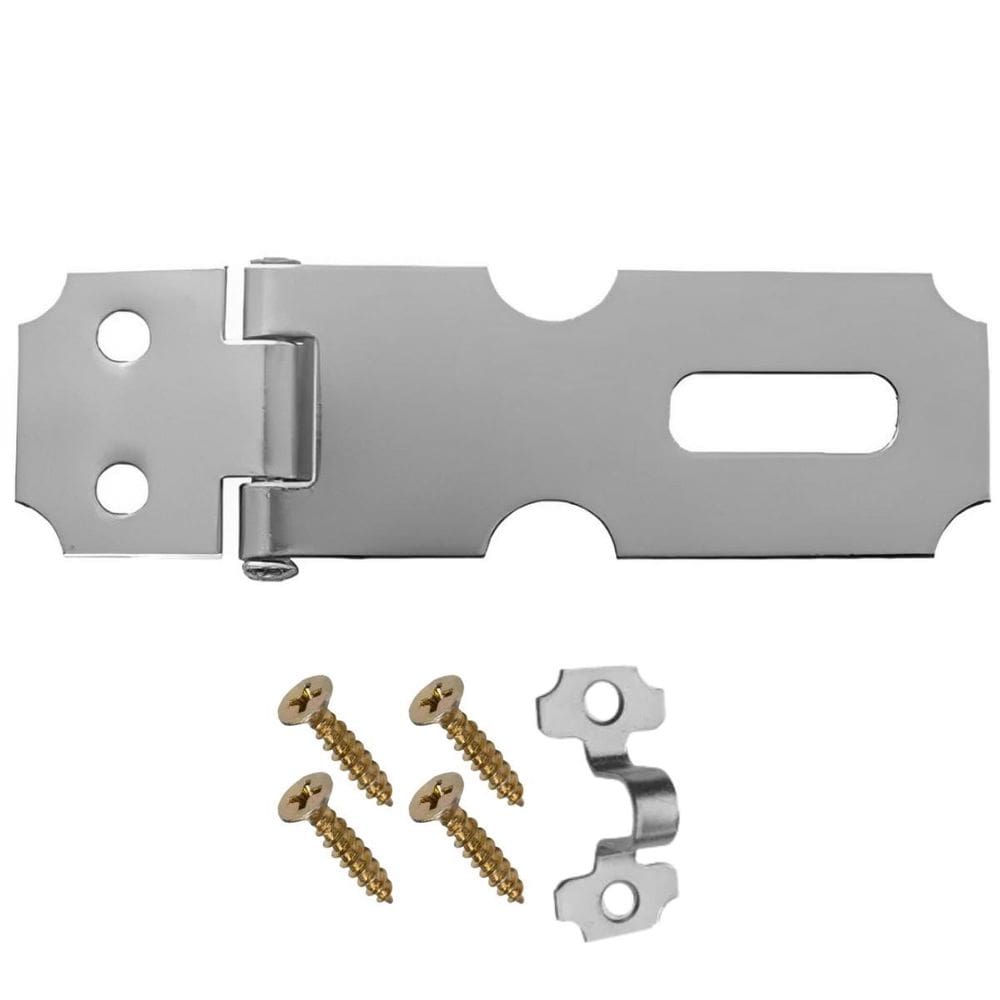 Dobradiça Porta Cadeado Fecho Trinco Zincado 6,3Cm