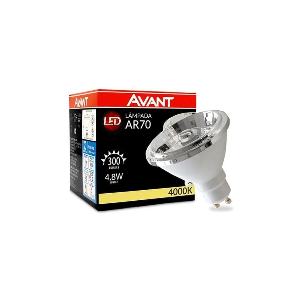 Lâmpada Ar70 4,8W Bivolt Gu10 4000K Luz Neutra Avant