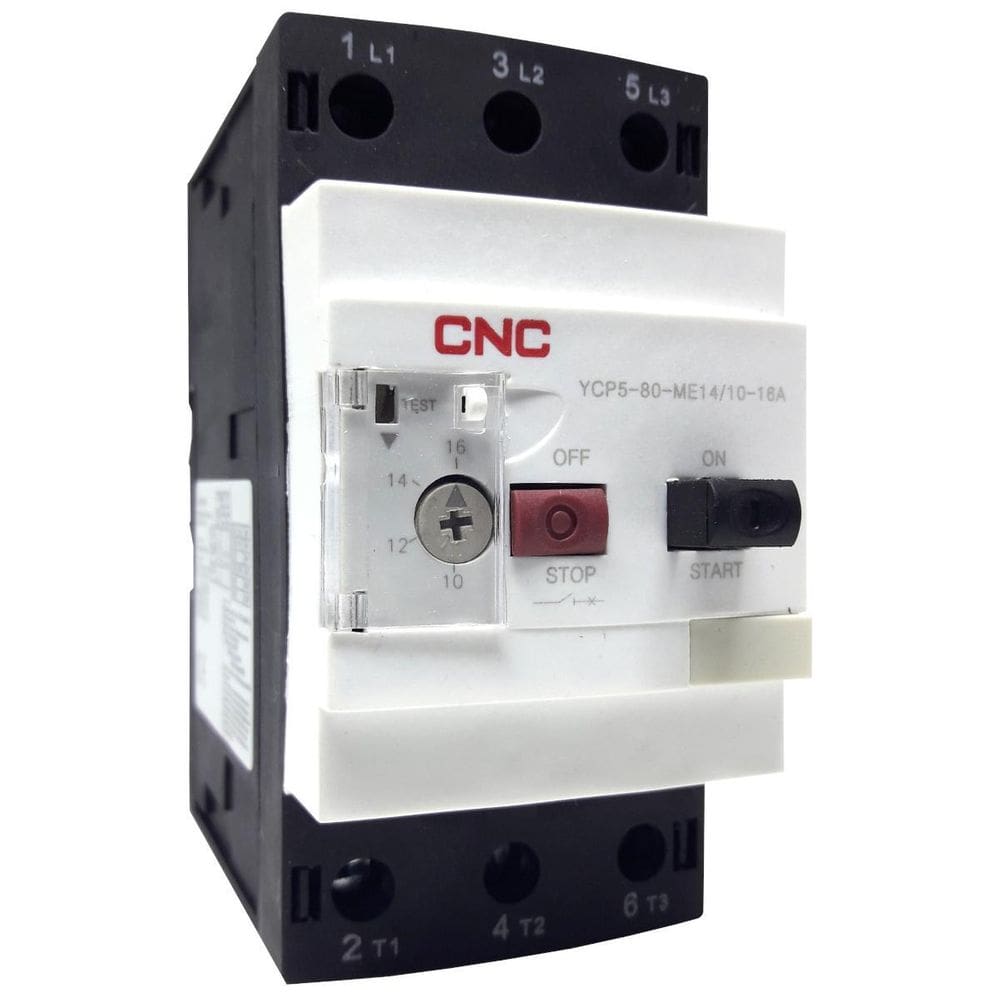 Disjuntor Motor YCP5-80-ME16 10-16A CNC 3 Polos 415V