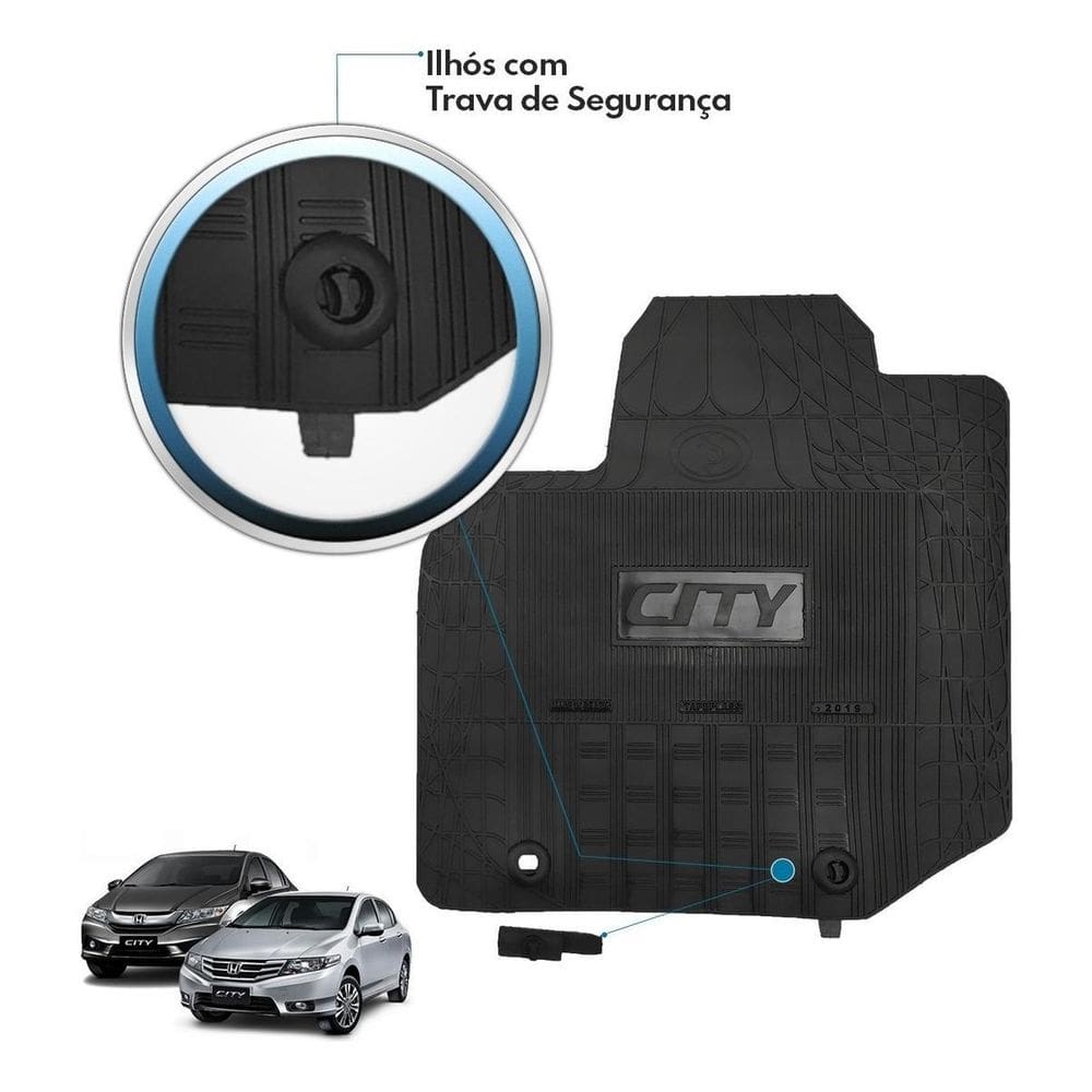 Jogo Tapete Interno Borracha Reforçado City 2009 A 2014