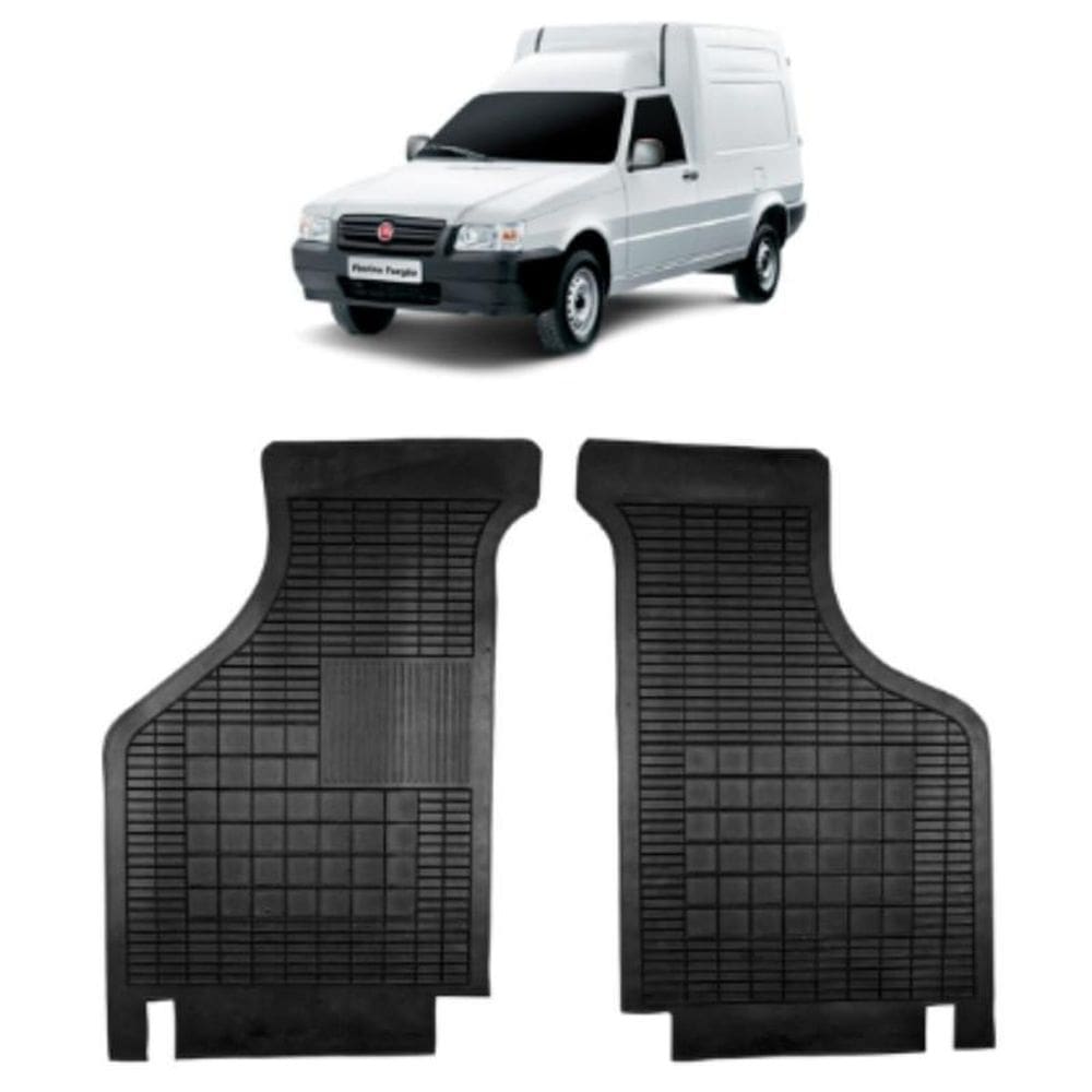 Tapete Borracha Fiat Fiorino Preto 2 Peças