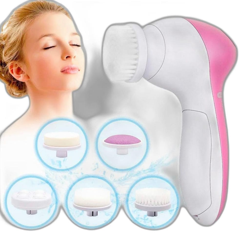 Escova 5 Em 1 Facial Massageadora Portátil E Elétrica