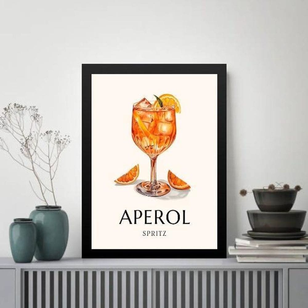 Quadro Decorativo Coquetel Alcoolico 33X24Cm