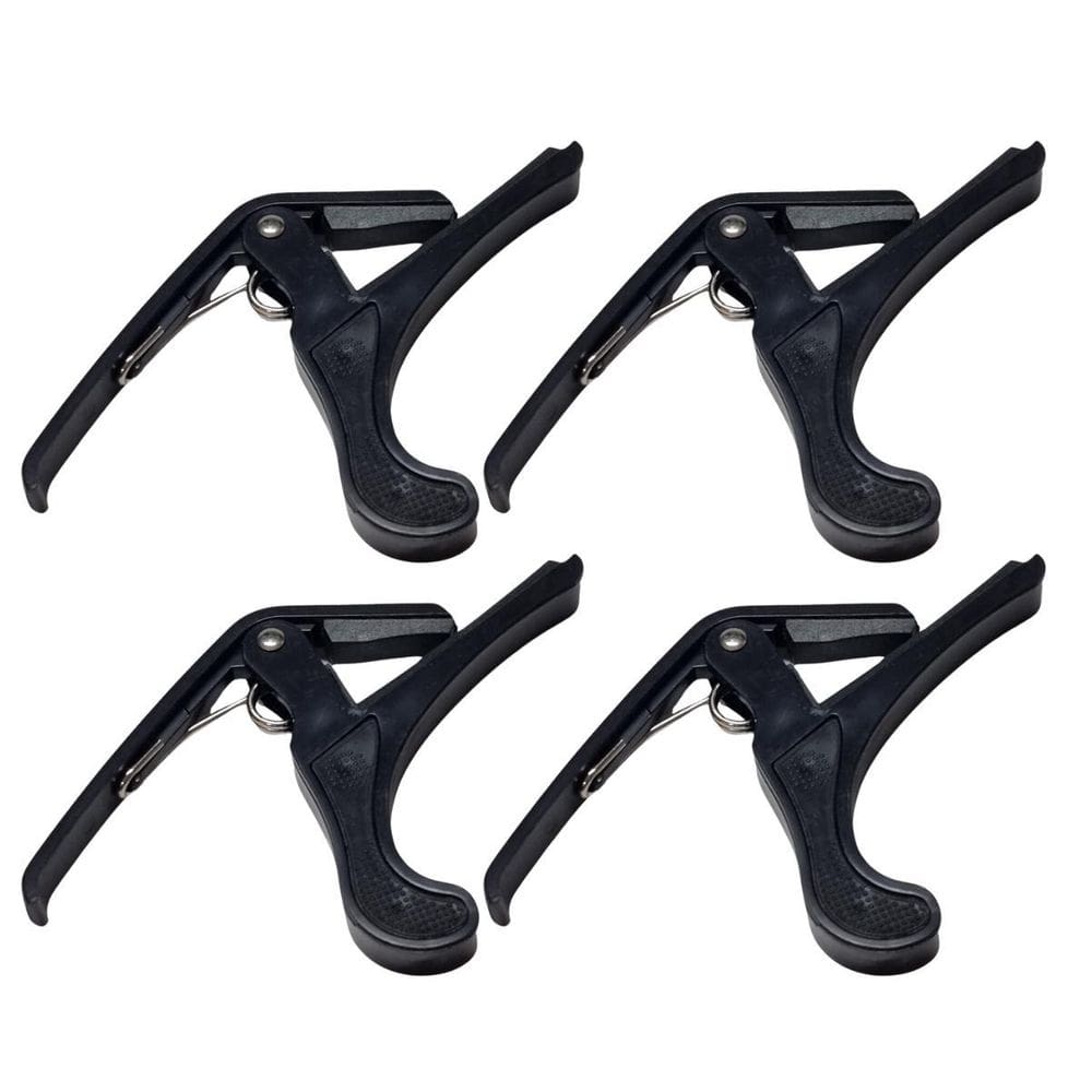 Kit 4 Capotraste Violão Nylon Aço Guitarra Hook Abs Plástico