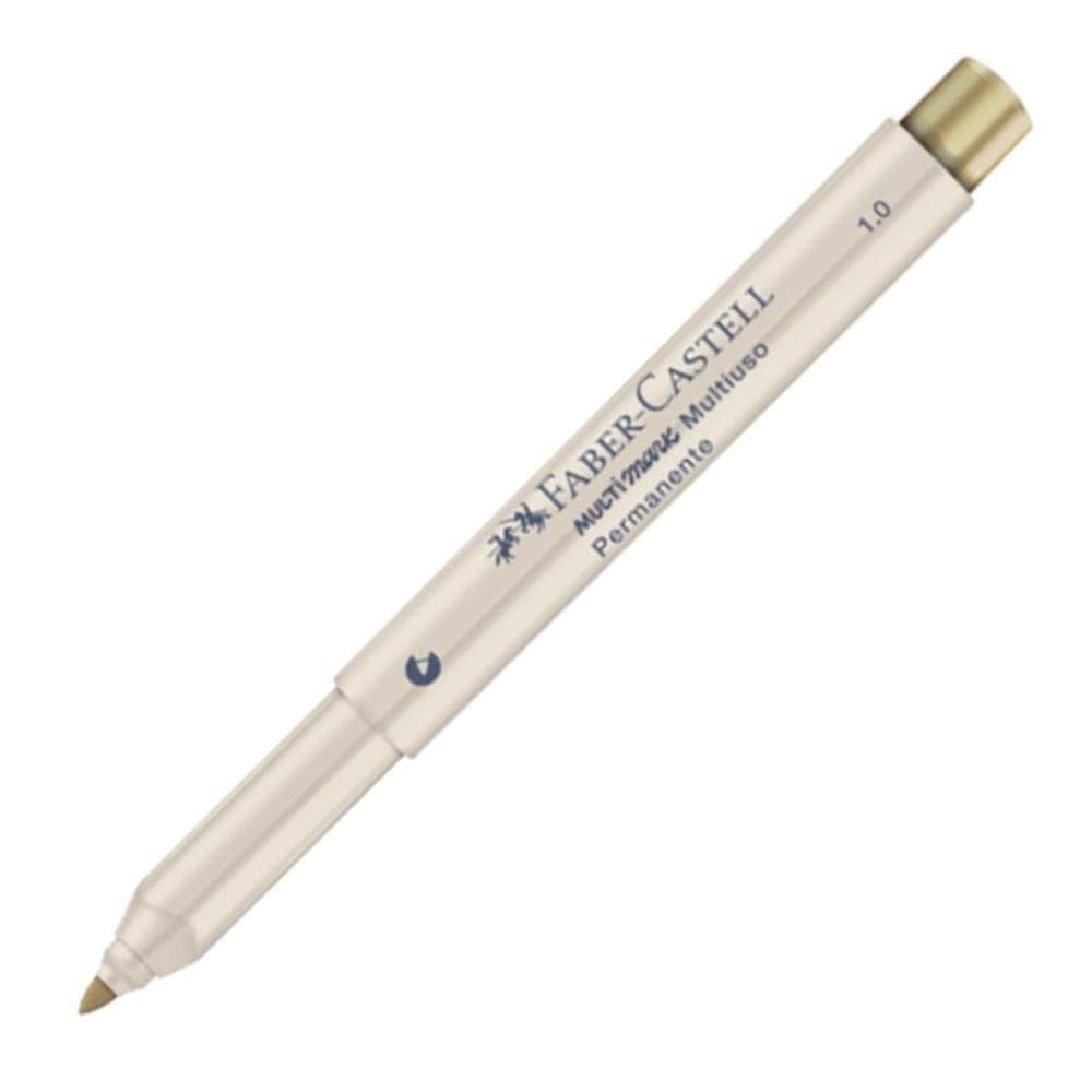 Caneta Marcador Permanente Multimark 1.0 Ouro Faber Castell