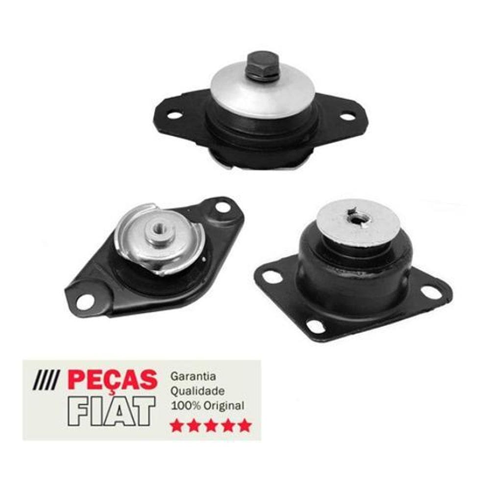 Kit 3 Suportes Coxim Motor Fiat Palio Siena Strada