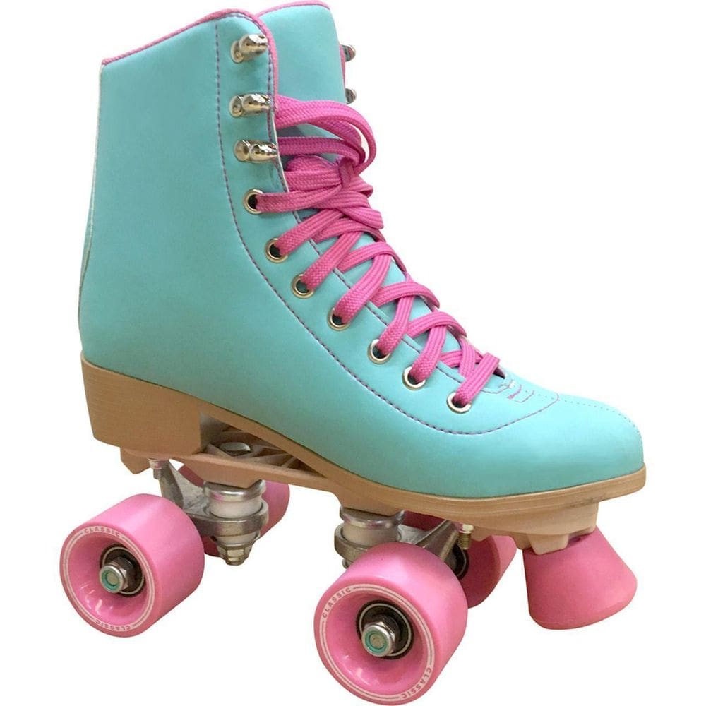 Patins Quad OWL Sports Unicorn T39 Ciano Fem. 4 Rodas 100kg