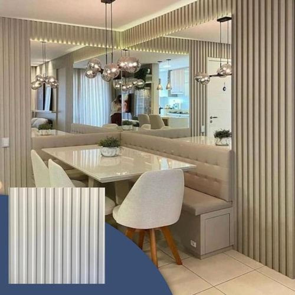 6 Placas 3D Painel Ripado Revestimento De Parede Encaixe