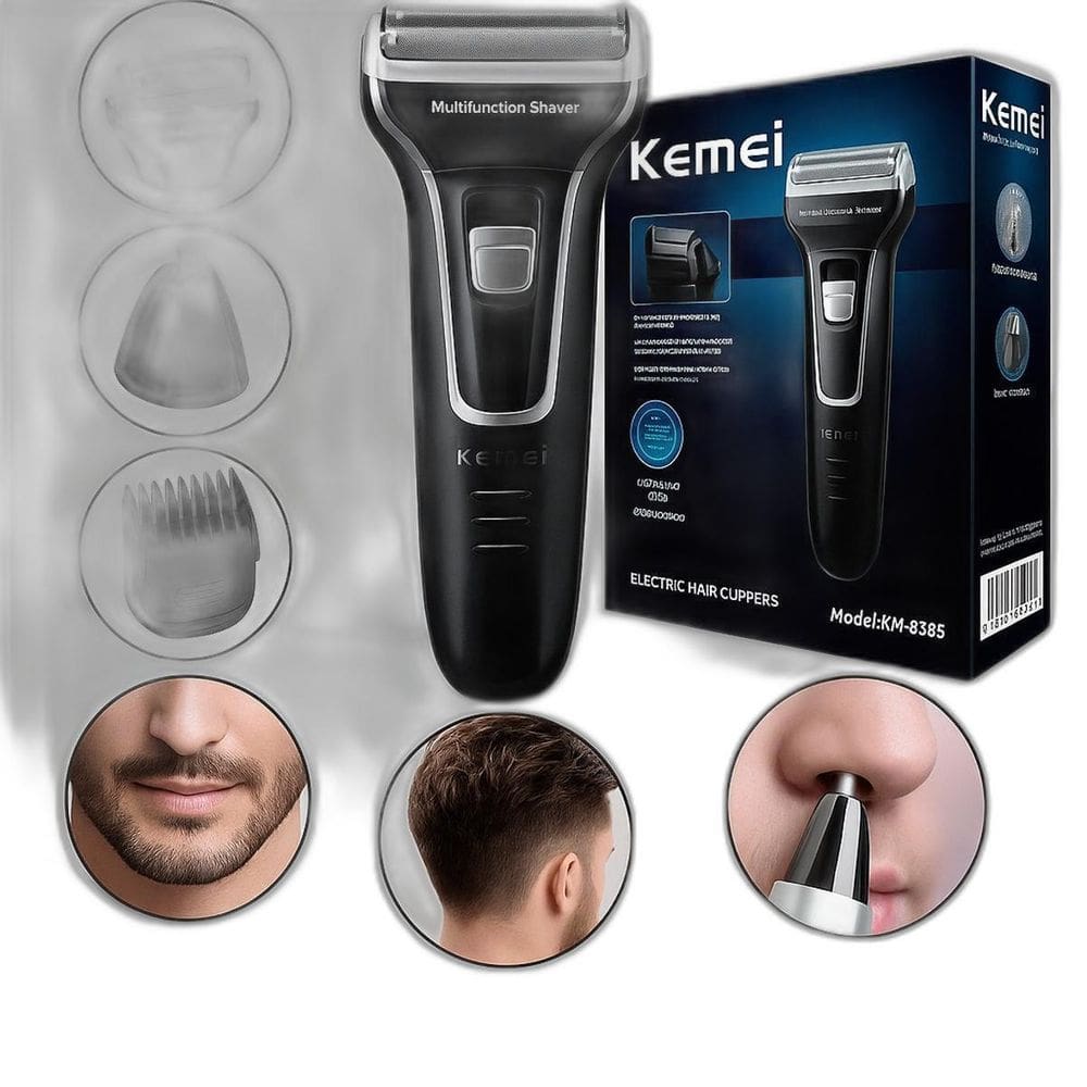 Kemei 3 Em 1 Para Barbeiros Com Led Digital
