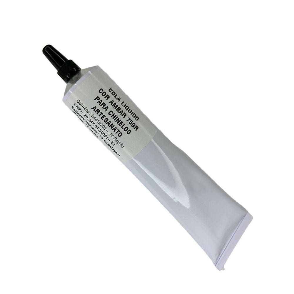 Cola Líquido Cor Ambar 75Gr Para Chinelos Artesanato