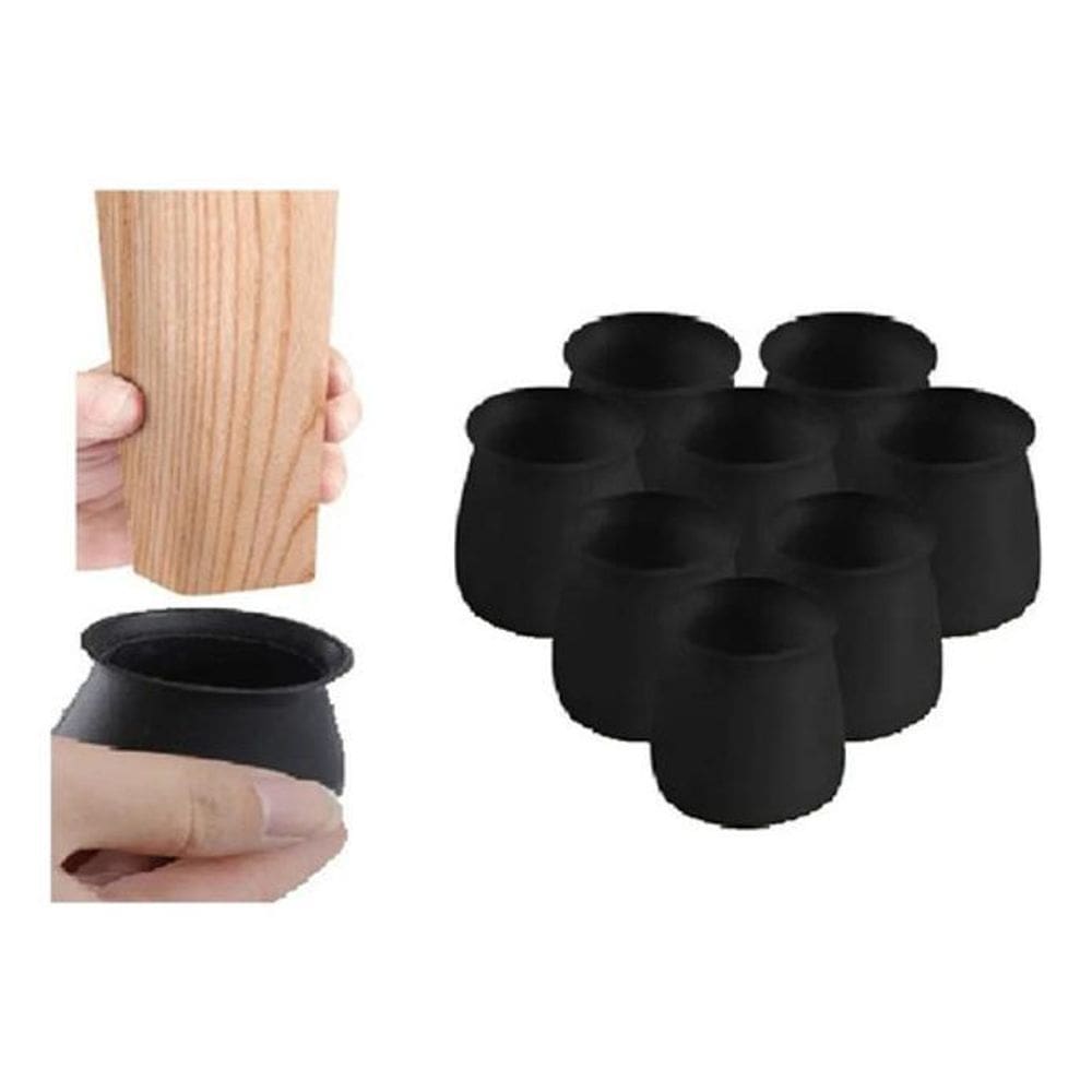 24 Protetor De Silicone Flexível Para Cadeira Pé De Moveiss