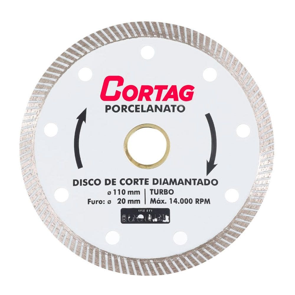 Disco Corte Diamantado Porcelanato Turbo 110mm 20mm