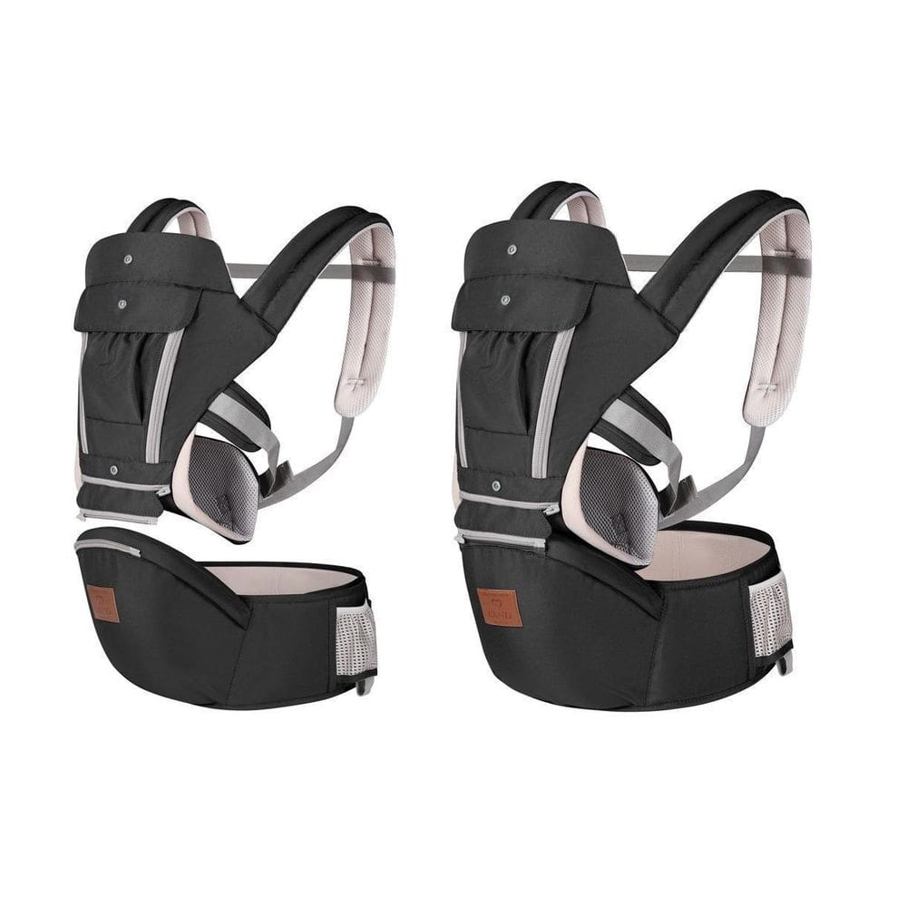 Canguru Ergonômico 12 Posições Bebê Com Assento 3 Em 1 Preto