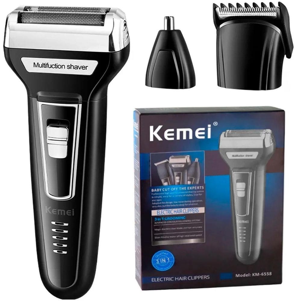 Kemei 3 Em 1 Perfeito Para Corte Limpo De Barba