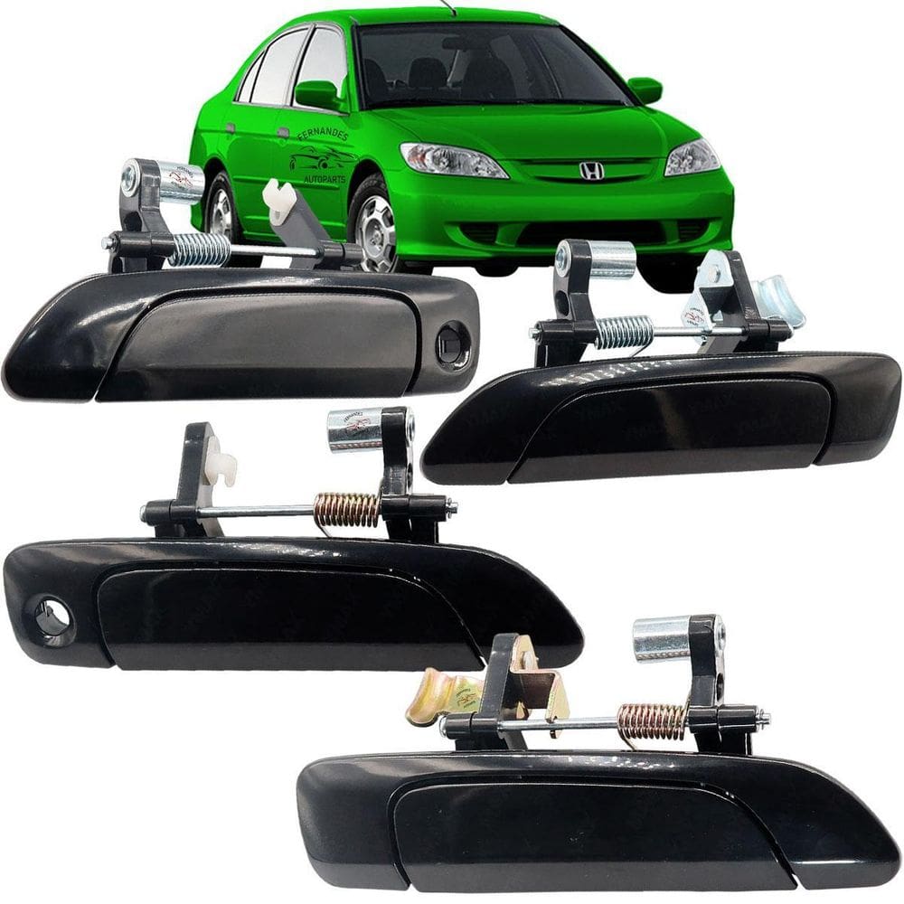 Kit 4 Maçaneta Porta Diant Trasei Civic 2001 02 2003 04 2005