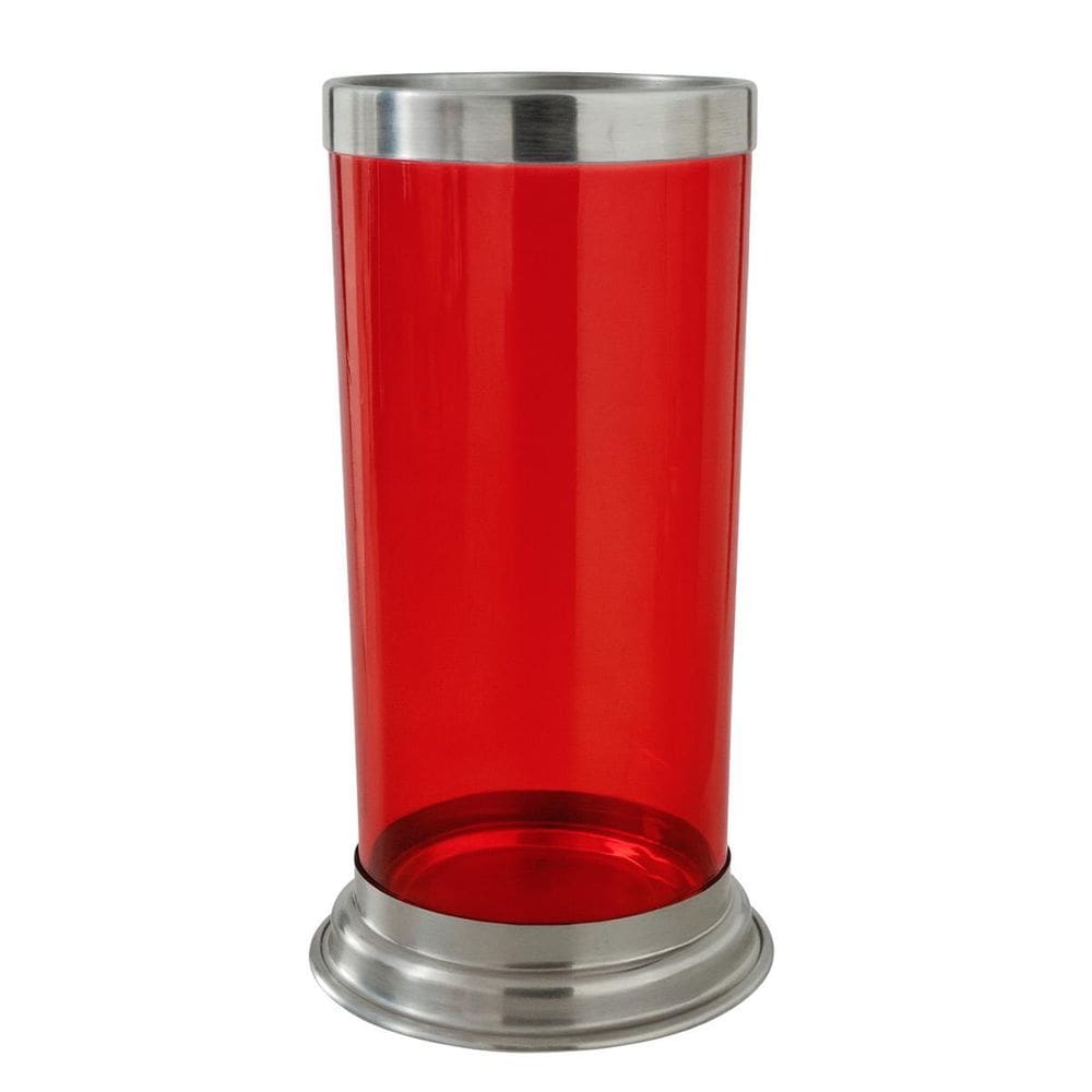 Suporte Vela 7 Dias 18Cm Vidro E Alumínio - Cores Diversas