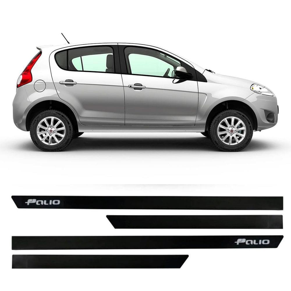 Friso Lateral Fiat Palio 2011 A 2019 4 Portas 2038A Preto