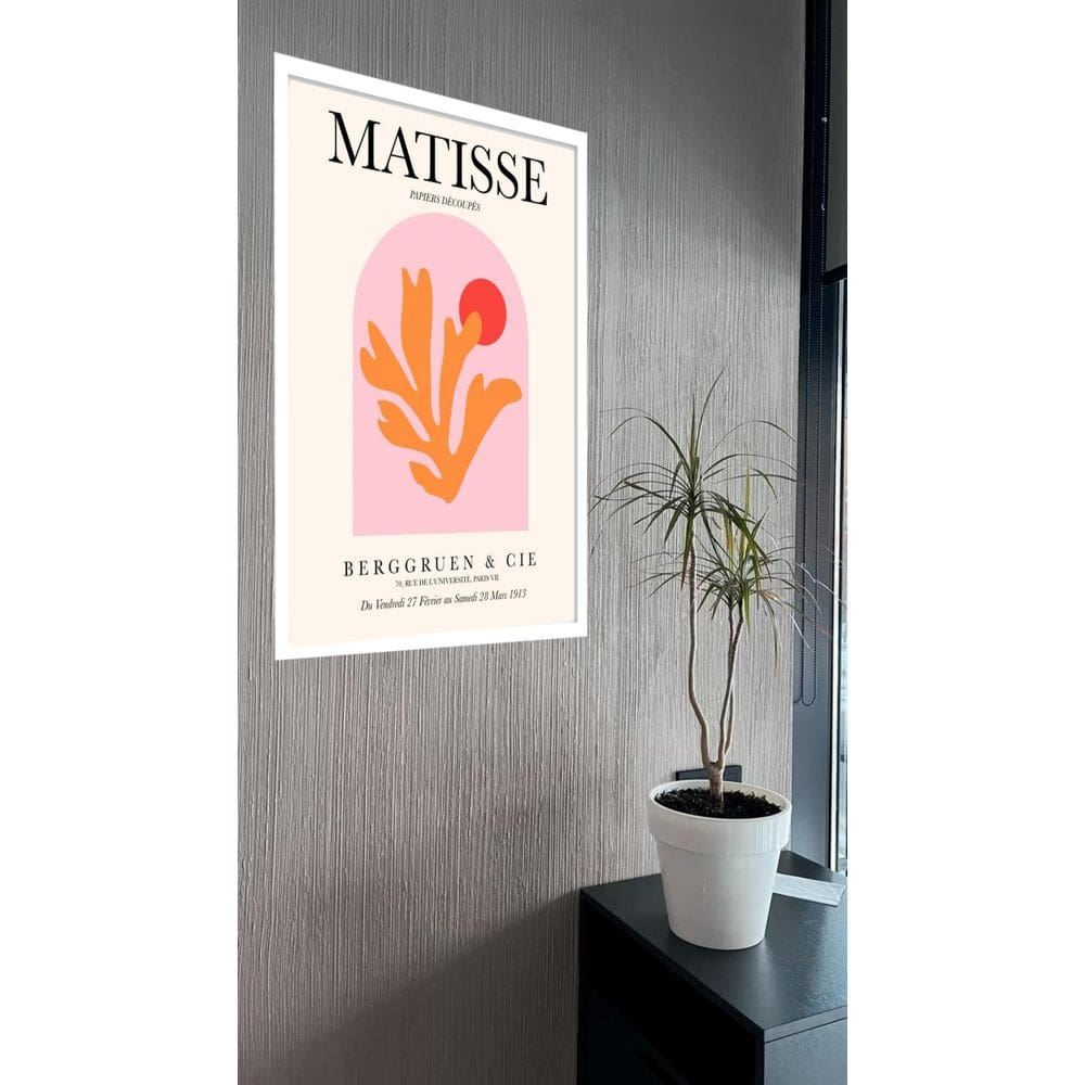 Quadro Decorativo Matisse Coral Laranja - 70X50Cm