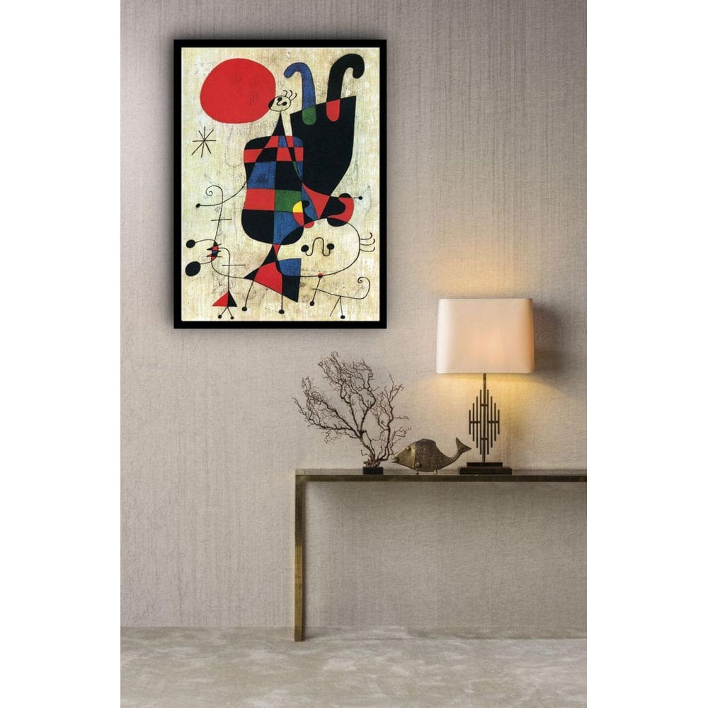 Quadro Decorativo Obra Miró Abstrato - 70X50Cm