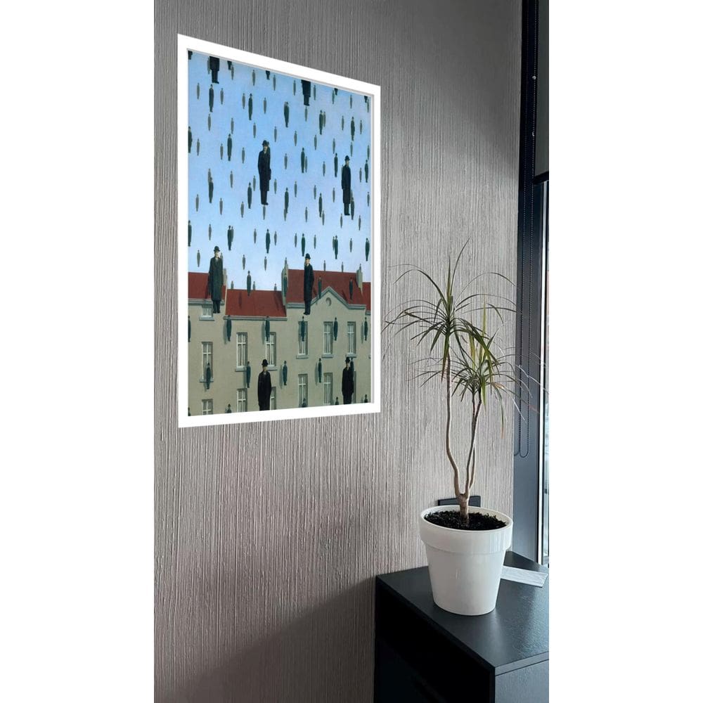 Quadro Decorativo René Magritte Golconda 1953 - 70X50Cm