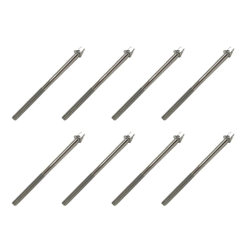 Kit 8 Parafuso Afinação De Bateria 58Mm X 5Mm 7/32 Torelli