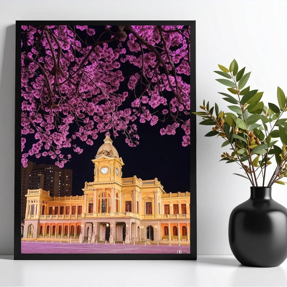 Quadro Belo Horizonte - Praça Da Estação Ipê 24X18Cm