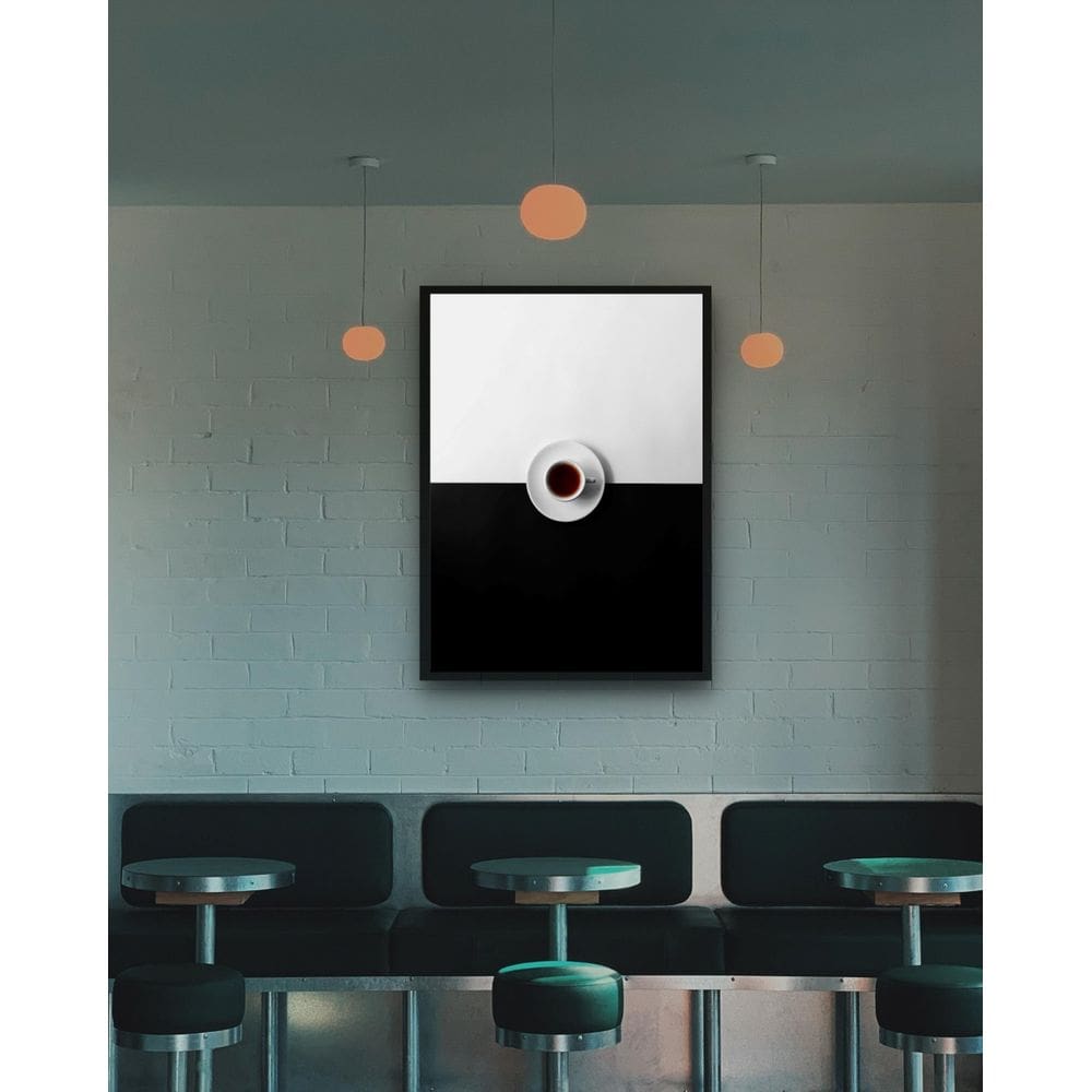 Quadro Decorativo Café Black White - 70X50Cm