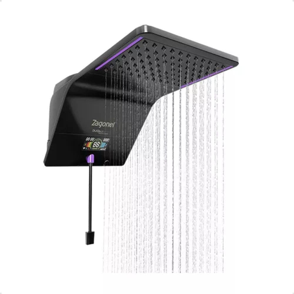 Chuveiro Ducali Premium Digital Black Zagonel 7500w 220v