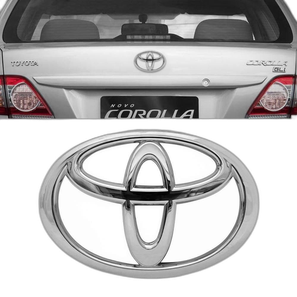 Emblema Porta Malas Toyota Corolla 2009 Até 2017 Cromado