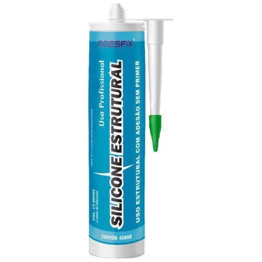 Silicone Estrutural Cartucho 400Gr Adesfix Cor Cinza